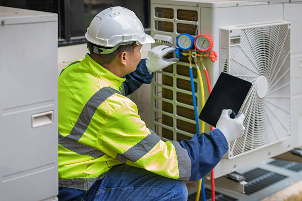 Professional Air Duct Cleaning technician working in Angwin, CA